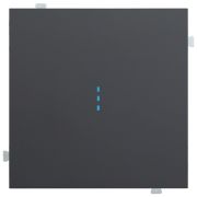 Клавиша одноклавишного выключателя с подсветкой черный матовый