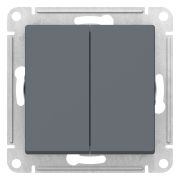 Systeme Electric AtlasDesign Грифель Выключатель 2-клавишный с самовозвратом, сх.2, 10А, механизм