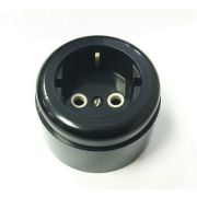 Розетка с/з ABS пластик Interior Electric 16А черная