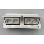 Лючек на 4 Розетки с/з белый