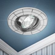 ST7A CH/WH Светильник штампованный поворотный ЭРА MR16,12V/220V, 50W белый/хром