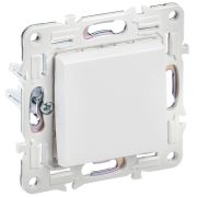 IEK SKANDY Арктический белый Выключатель 1-клавишный проходной 10А SK-V02W