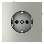 Розетка встраиваемая VOLTUM S70 с заземлением 16А, (сталь)