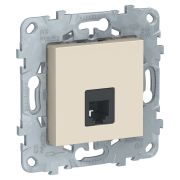 Schneider Electric Unica New Беж Розетка телефонная, RJ11, одиночная 4 контакта