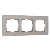 W0032417/ Рамка на 3 поста Elite (дымчатый, стекло)