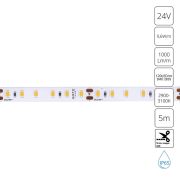 Светодиодная лента 24V 9,6W/m 3000К 5м IP65 Arte Lamp AQUA TAPE