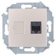 Simon 15 Шампань Розетка компьютерная RJ45 кат.5e (AMP)