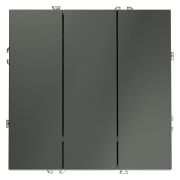 Выключатель встраиваемый VOLTUM S70 трехклавишный 10А, (титан)