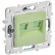 IEK SKANDY Мятный Розетка компьютерная двойная RJ45 кат.6 SK-K04G.