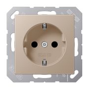 JUNG Eco Profi Розетка с заземлением, автозажим без шторок шампань EP1420CH