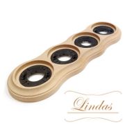 Рамка 4 местная Бук Натуральный Lindas 25460