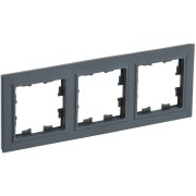 IEK BRITE BASE Графит Рамка 3-м РУ-3-БрГ.