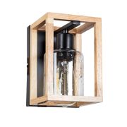 Arte Lamp A7025AP-1BK DUBLIN Бра черный металл/дерево/стекло