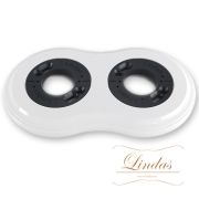 Рамка 2-я Белая керамика Lindas 25210