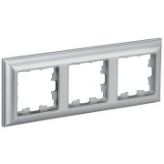 BRITE Рамка 3-мест. РУ-3-Бр алюминий/алюминий IEK