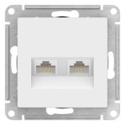 Systeme Electric AtlasDesign Лотос Розетка двойная компьютерная RJ45+RJ45, кат.5Е, механизм