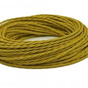 Провод ретро витой ПРВ 2х1,5 шафрановый