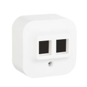 Legrand Quteo Белый Адаптер для 1 или 2 роз. RJ45 Keystone