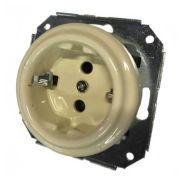 Механизм розетки с заземлением Colony слоновая кость