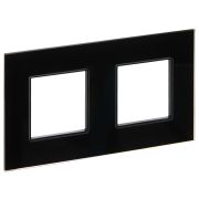 IEK SKANDY Стекло Черный Рамка 2-ая SK-F22Bl.