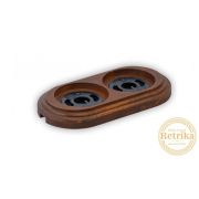 Рамка двойная «Американский орех»