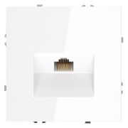 Розетка компьютерная встраиваемая VOLTUM S70 RJ45 кат.6, (белый глянцевый)