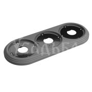 Рамка пластиковая 3-местная, серый, серия «Усадьба»