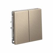 Systeme Electric ArtGallery Шампань Выключатель 2-клавишный кнопочный, сх.2, 10А, механизм