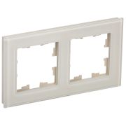 BRITE Рамка 2-мест. РУ-2-2-БрВа стекло ванильный IEK