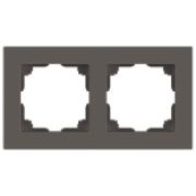 6-502-09  Рамка для розеток и выключателей Intro Accent 6-502-09 на 2 поста, СУ, титан