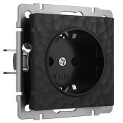 W1271008/ Розетка с заземлением (hammer черный)