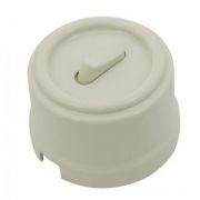 BIRONI Лизетта Пластик Слоновая кость Выключатель проходной 1-кл (клавишный)