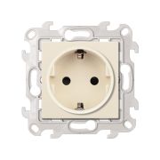 Simon 24 Слоновая кость Розетка 2К+3 Sсhuko с защитными шторками