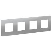 Schneider Electric Unica Studio Алюминий Рамка 4-ная