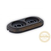 Рамка двойная «Состаренный черный»