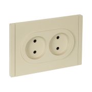 IEK FORTE&PIANO Ваниль Розетка 2-я б/з со шт безвинтовое крепление10А FP425.