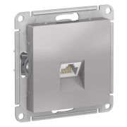 Systeme Electric AtlasDesign Алюминий Розетка компьютерная RJ45, кат. 6A, механизм