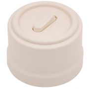 BIRONI Лизетта Пластик Песочное золото Выключатель проходной 1-кл (клавишный)