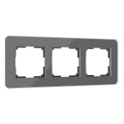 W0032440/ Рамка на 3 поста Elite (графит, стекло)