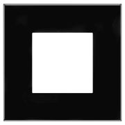 Рамка 1-ая пластик Avanti матовый черный квадрат