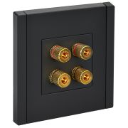 IEK FORTE&PIANO Черный Аудиорозетка 4-мест. FP139.