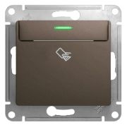 SE Glossa Шоколад Выключатель карточный, сх.6  GSL000869