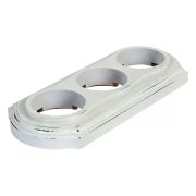 Рамка 3-местная дерево «Элегант», белый прованс