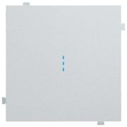 Клавиша одноклавишного выключателя с подсветкой серебро