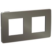 Schneider Electric Unica Studio Никель/Антрацит Рамка 2-ная