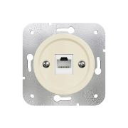 Розетка интернет встраиваемая «ЛАХТА Оптима» слоновая кость