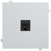 Лицевая панель для одиночной информационной розетки серебро