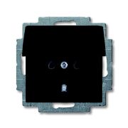 ABB Basic 55 Розетка с/з с крышкой шато черный 2CKA002018A1499 (2018-0-1499)