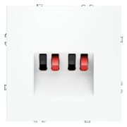 Розетка акустическая встраиваемая VOLTUM S70 4-местная, (белый матовый)