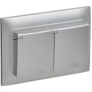 IEK SKANDY Серебряный Розетка 2-ая с/з с крышкой 16А в сборе IP44 SK-R12S.